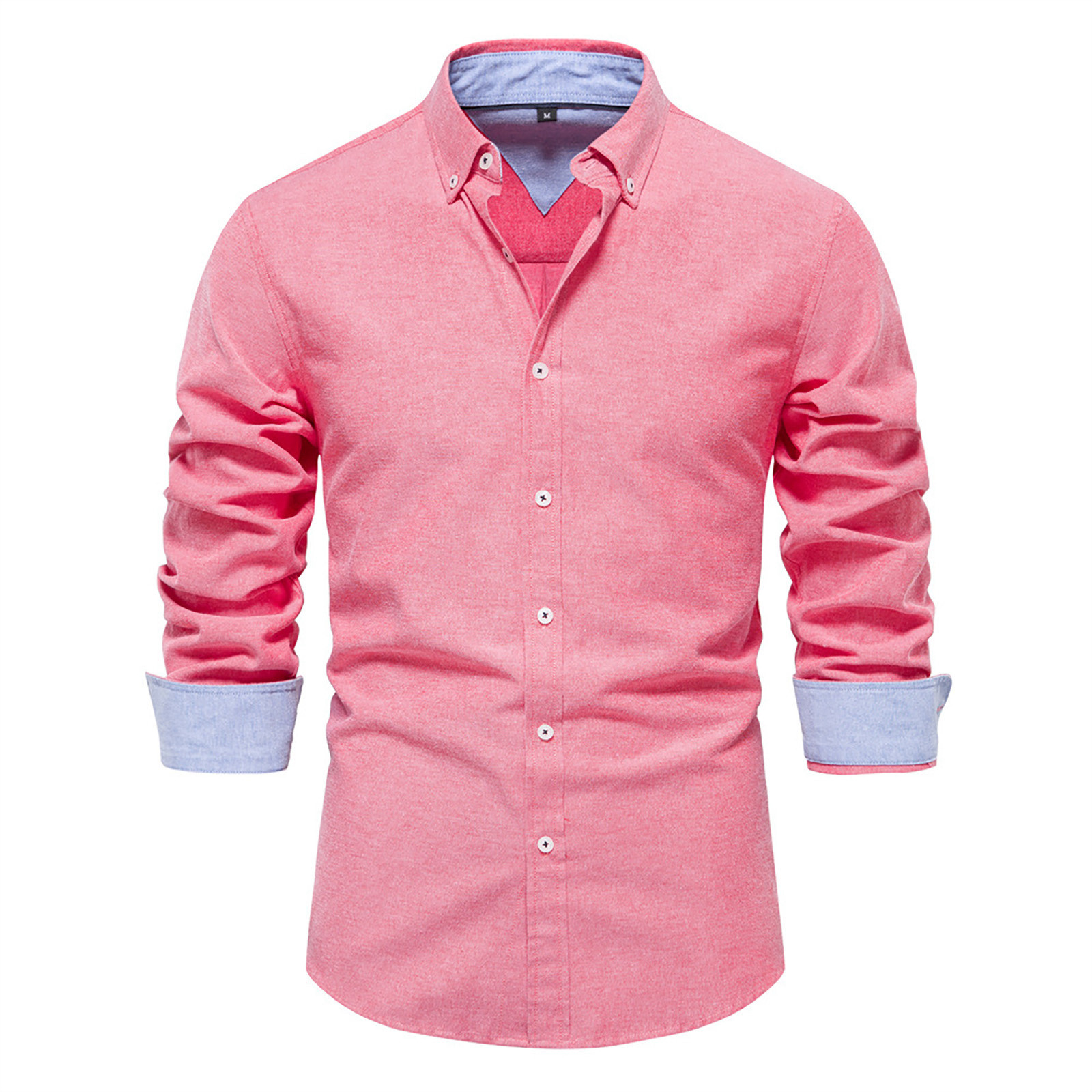 Camisa de manga larga con solapa estrecha y estampado floral para hombre, poliéster estampado, informal para todas las estaciones, tallas S-XXL
